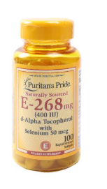 Puritan's Pride 400 IU Vitamin E With 50 mcg Selenium 100 Softgels